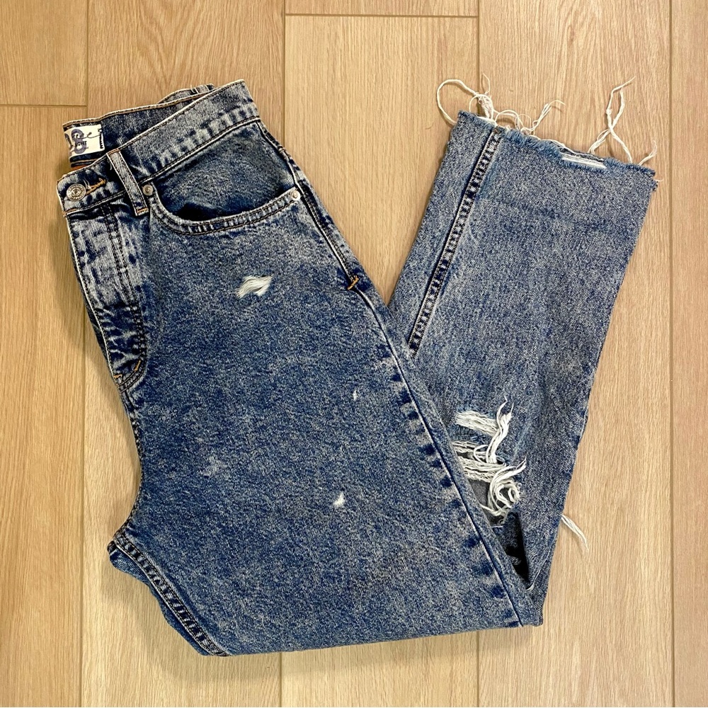 We The Free Curvy High Waisted Distressed Jeans
